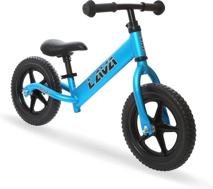 Banana Bike & LAVA Sport Lava Sport Loopfiets Ultralichte kinderfiets vanaf 2 jaar loopsteun voor en 12 inch wielen verstelbaar stuur en zadel aluminium frame Eva-banden Blauw