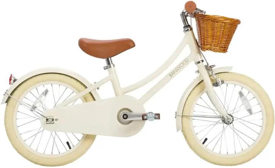 Banwood classic bicycle kinderfiets 16 inch cream afneembare zijwieltjes