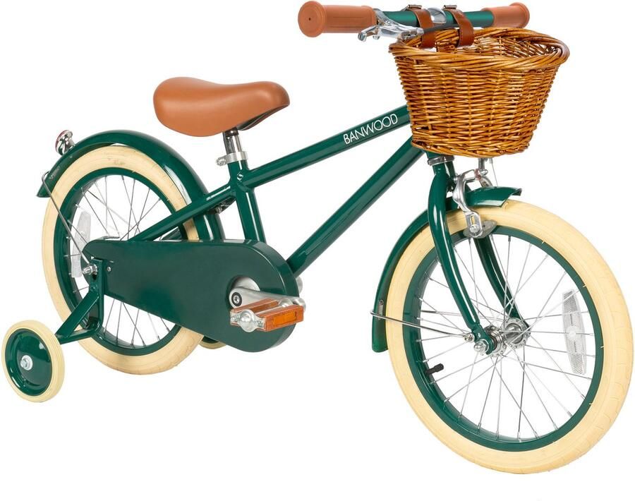 Banwood Classic Bicycle kinderfiets 16 inch Groen afneembare zijwieltjes