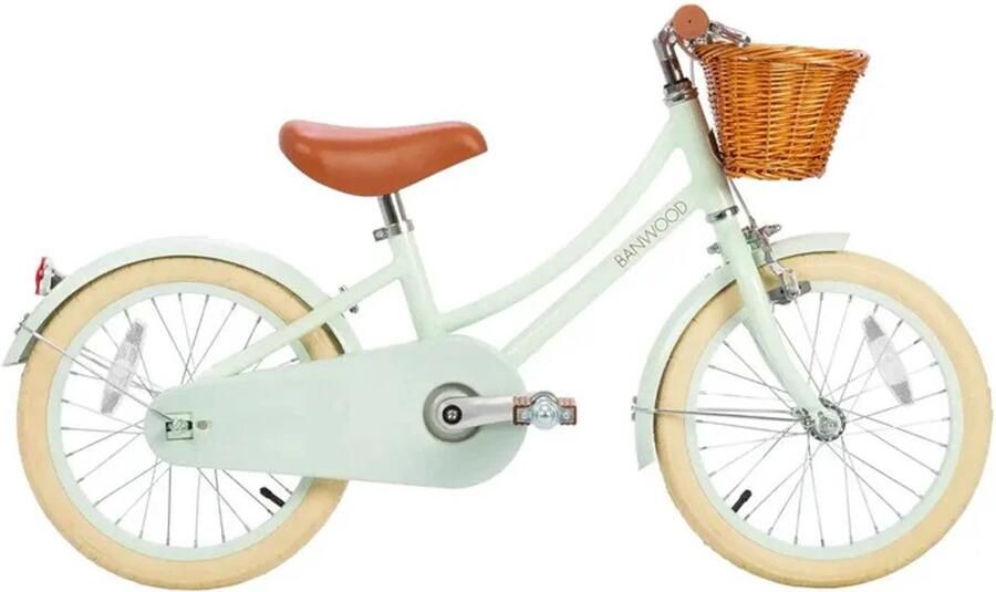 Banwood Classic bicycle kinderfiets 16 inch Pale Mint afneembare zijwieltjes