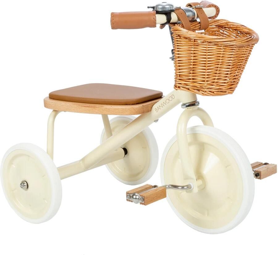 Banwood Trike vintage Driewieler met dje Cream kinderfiets