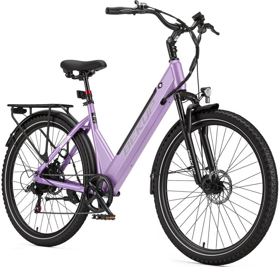 Bekup 28 Robuuste Elektrische Fiets – 36V 14.5Ah 250W 75km Shi o 7-Avondpaars