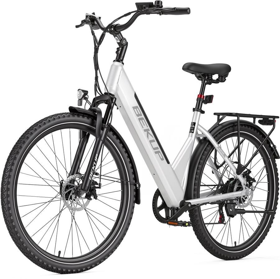 Bekup V28 E-bike 75km actieradius 36V 14.5Ah accu Topsnelheid 25 km u Zilver