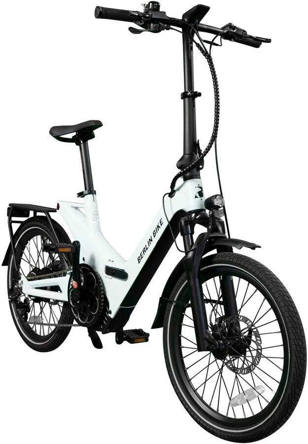 Berlin Bike 2GO Elektrische Fiets – 50 km Actieradius – 36V 10 5Ah Verwijderbare Batterij – 40 Nm Koppel – Compacte Full Suspension – Shi o 7 Versnellingen – Hydraulische Schijfrem – Lichtgroen