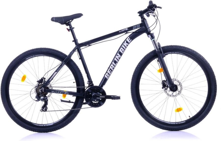 Berlin Bike MTB Mountainbike 29 inch 21 versnellingen Shi o Framemaat: 46 cm Zwart Zilver