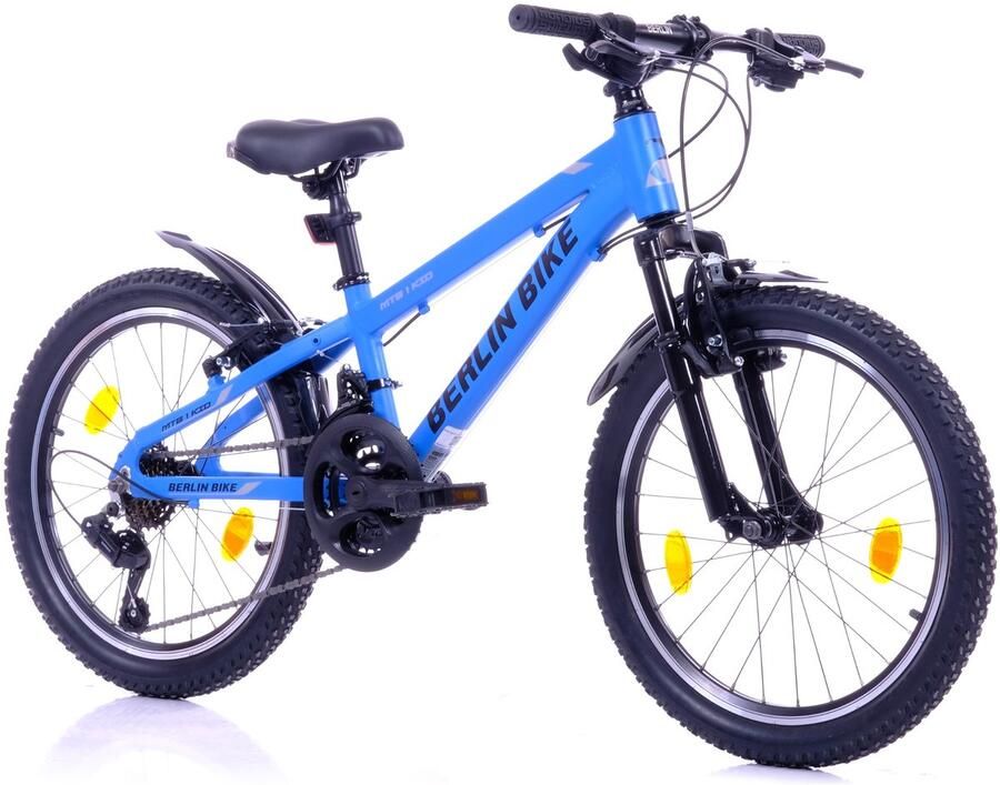 Berlin Bike MTB1 Kids kinderfiets 20 inch – 21 versnellingen – kinderfiets voor 6 7 en 8 jaar – 20 inch fiets voor en – blauw