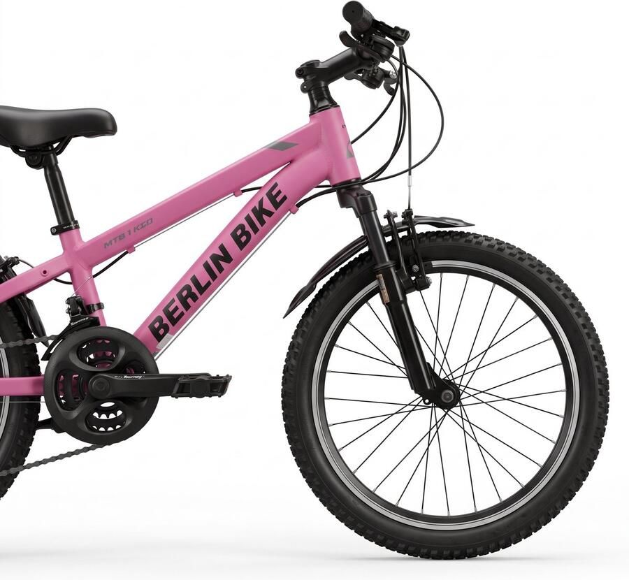 Berlin Bike MTB1 Kids kinderfiets 20 inch – 21 versnellingen – kinderfiets voor 6 7 en 8 jaar – 20 inch fiets voor en – roze