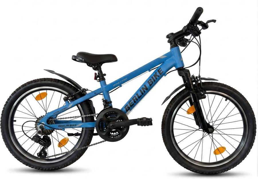 Berlin Bike MTB1 Kids kinderfiets 20 inch – 21 versnellingen – kinderfiets voor 6 7 en 8 jaar – 20 inch fiets voor en – blauw