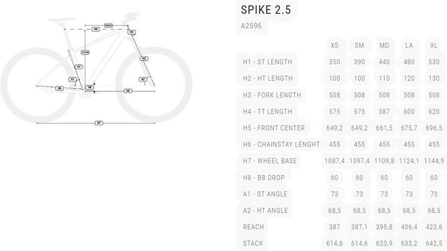 BH Spike 2.5 29´´ Deore 2026 Mountainbike Wit S