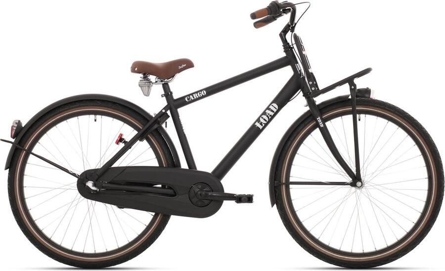 Bike Fun Bikefun Load 24 jongensfiets met 3 versnellingen en remnaaf mat zwart