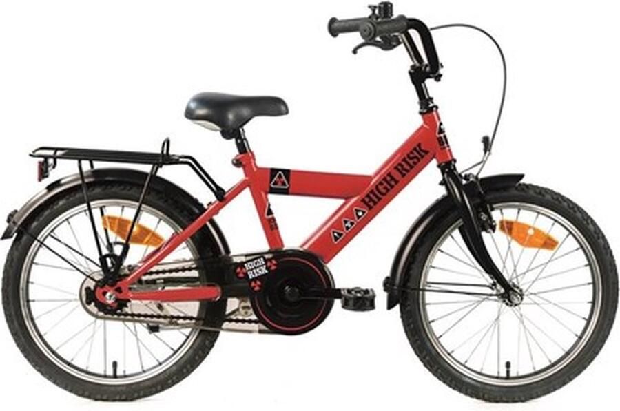 Bike Fun Kinderfiets Bikefun No Rules No Limit 18 inch met Remnaaf Oranje