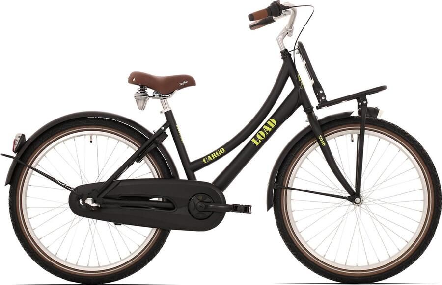 Bike Fun kinderfiets Load meisjes 24 inch nexus 3 matt zwart
