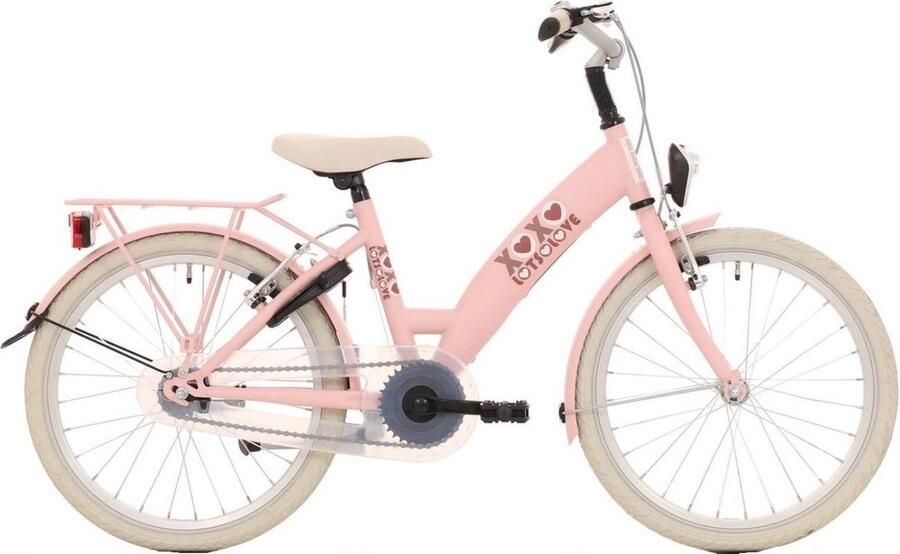 Bike Fun Lots Of Love Kinderfiets Meisjes Roze Rood 20 Inch
