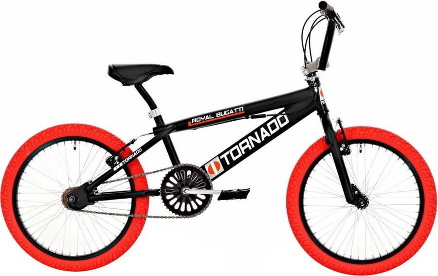 Bike Fun Tornado BMX 20 Inch 31 cm Unisex V-Brakes Zwart Rood