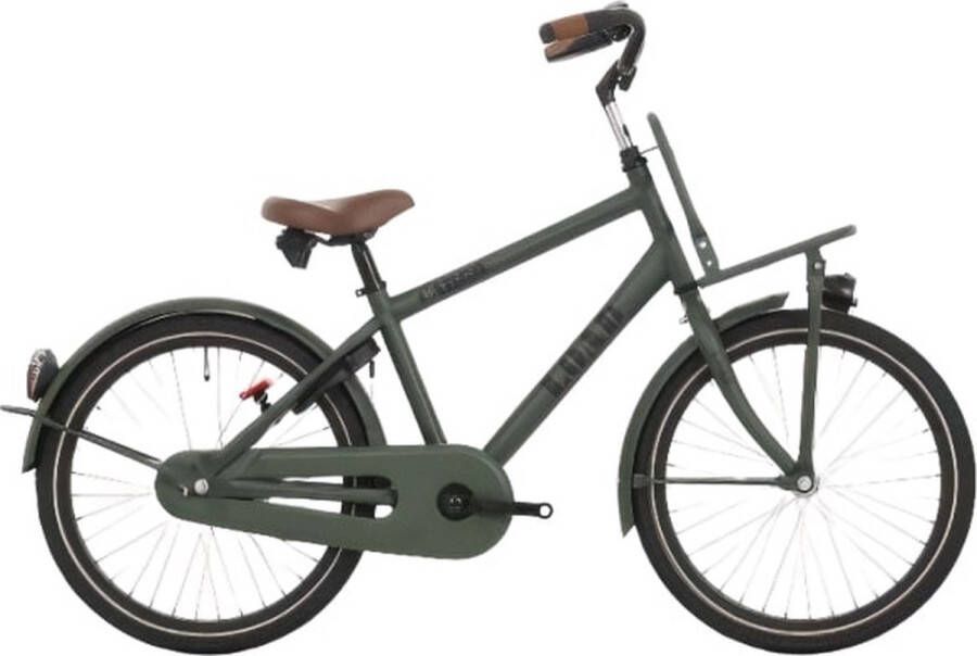 Bike Fun Bikefun Load 26"" jongensfiets met 3 versnellingen remnaaf mat kaki groen