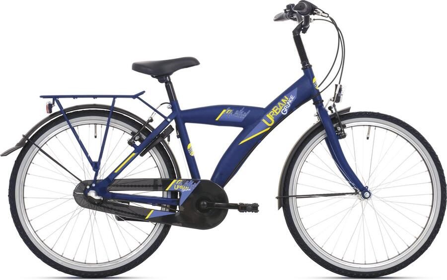 Bikefun Kinderfiets Urban City 24 inch met Nexus 3 versnelling remnaaf Kobalt Mat Blauw