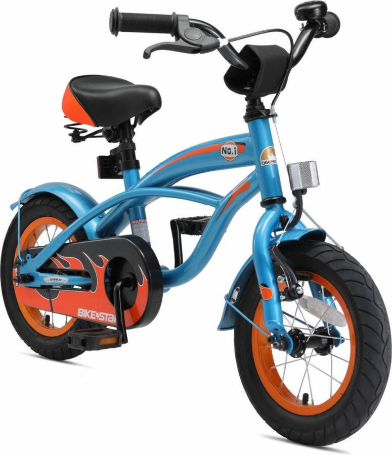 Bikestar 12 inch Cruiser kinderfiets blauw - Foto 1