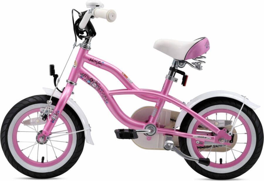 Bikestar 12 inch Cruiser kinderfiets roze