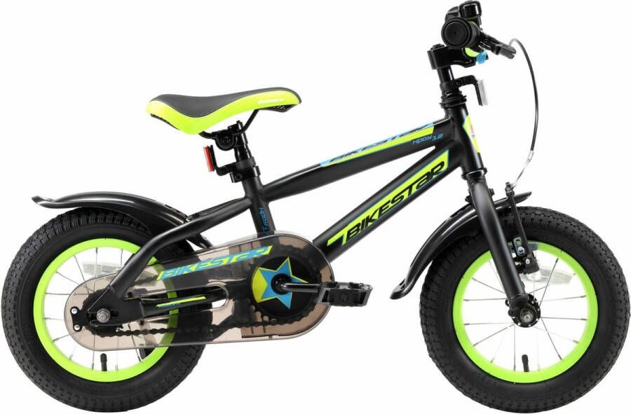 Bikestar 12 inch Urban Jungle kinderfiets zwart geel