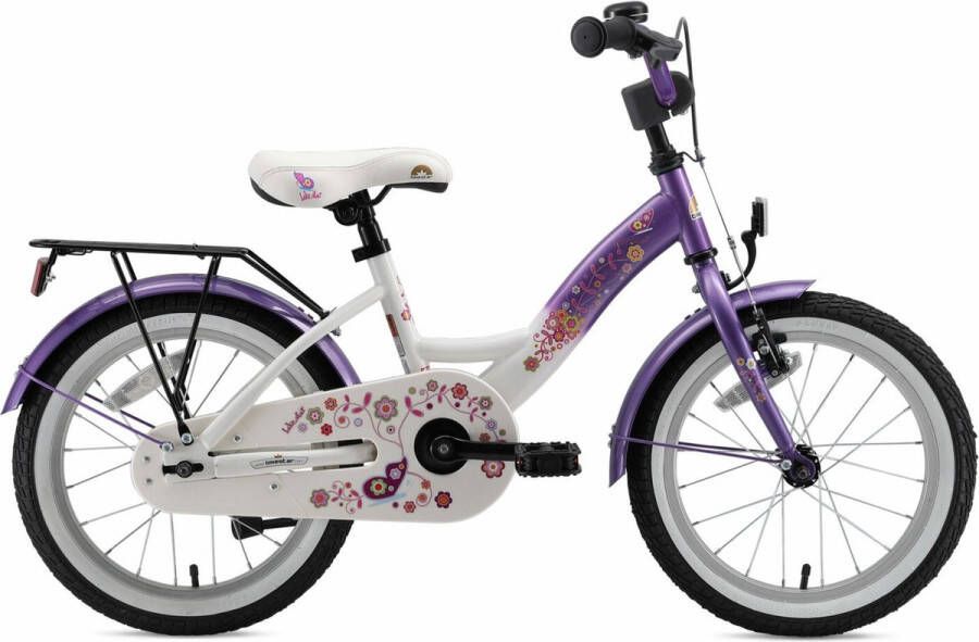 Bikestar 16 inch Classic kinderfiets lila wit