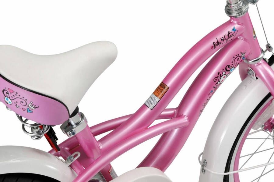 Bikestar 16 inch Cruiser kinderfiets roze