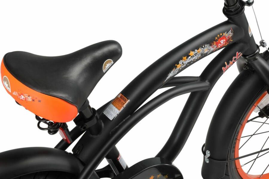 Bikestar 16 inch Cruiser kinderfiets zwart (matt)