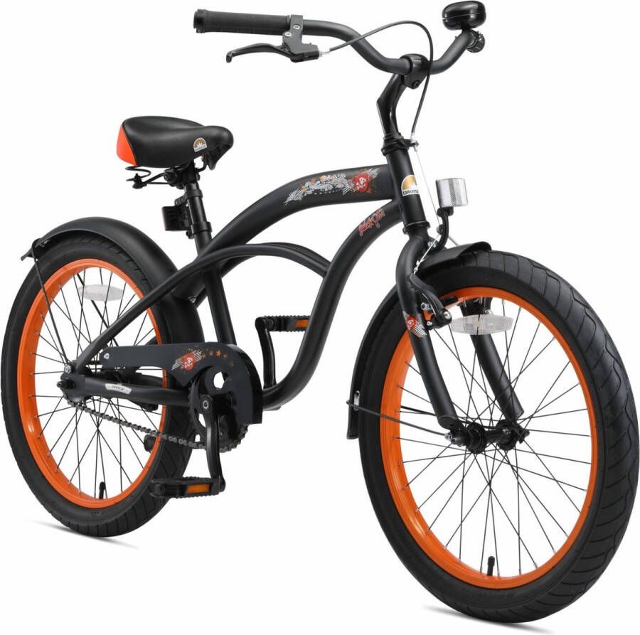 Bikestar 20 inch Cruiser kinderfiets zwart