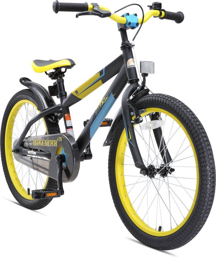 Bikestar 20 inch Urban Jungle kinderfiets zwart geel - Foto 2