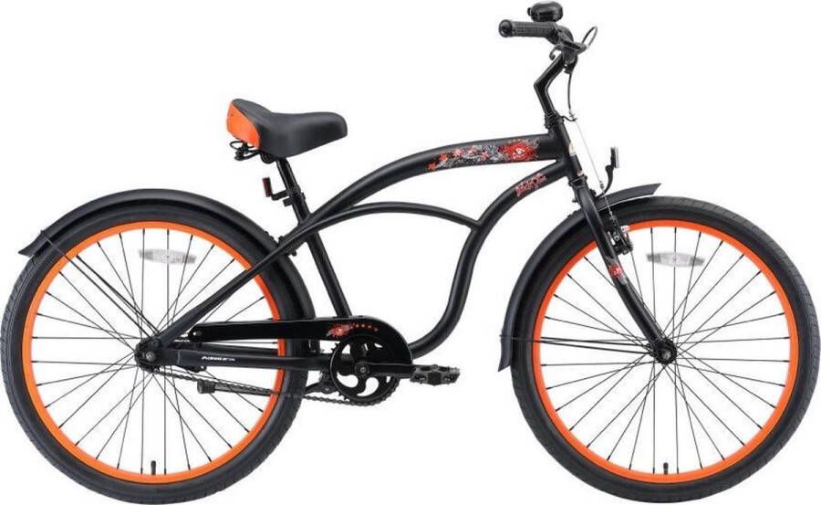 Bikestar 24 inch Cruiser kinderfiets zwart