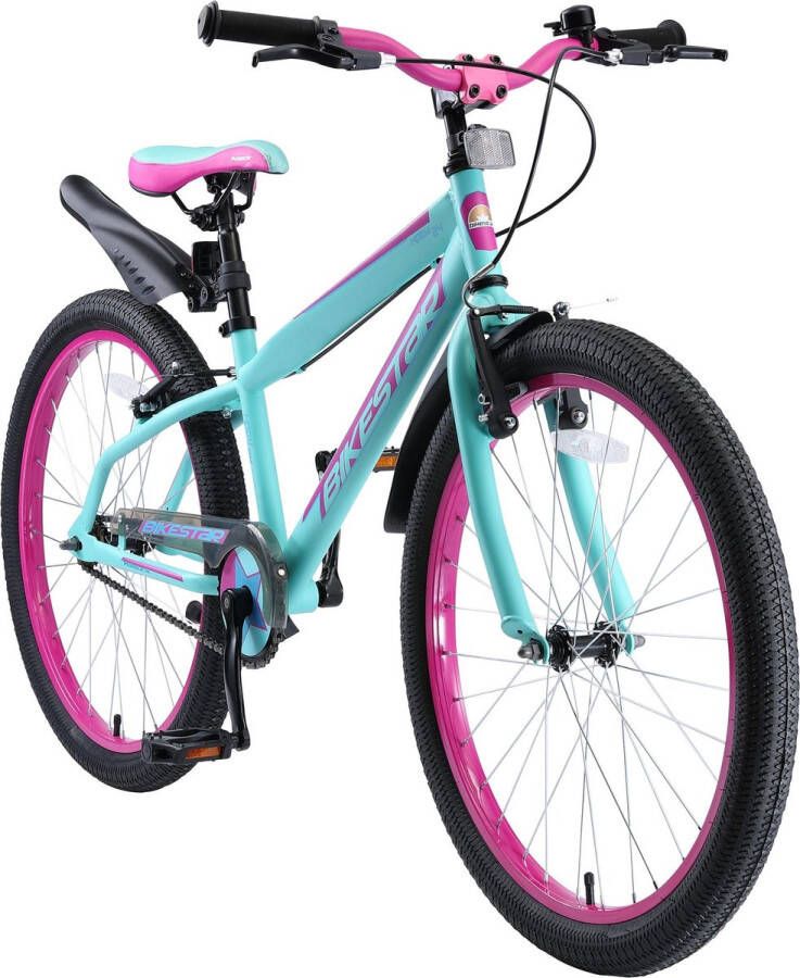 Bikestar 24 inch Urban Jungle kinderfiets turquoise paars - Foto 3
