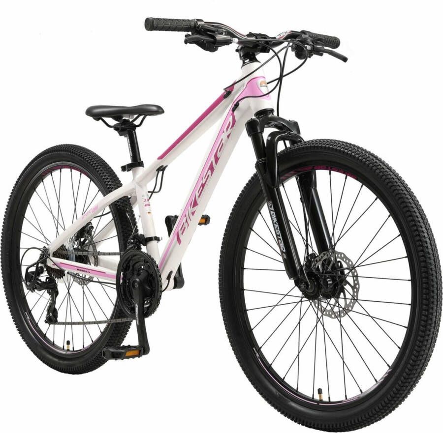 Bikestar 26 inch 21 speed hardtail Sport MTB wit roze - Foto 1