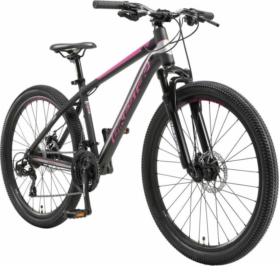 Bikestar 26 inch 21 speed hardtail Sport MTB zwart roze - Foto 1