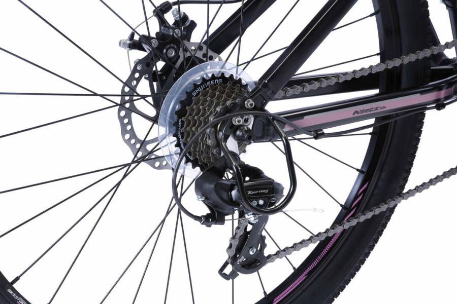 Bikestar 27.5 inch 21 speed hardtail Sport MTB blauw roze - Foto 2