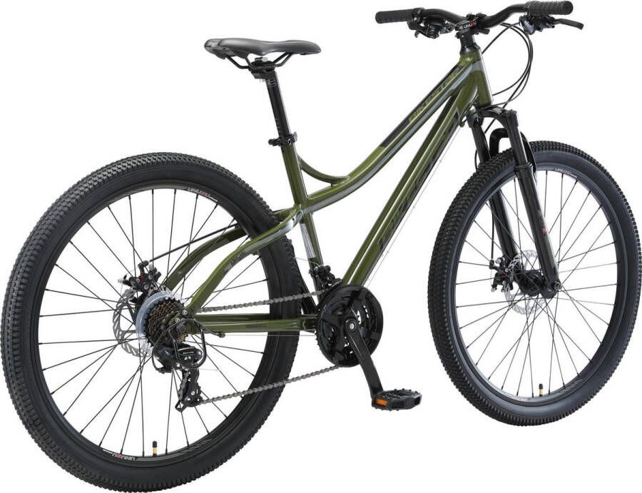 Bikestar 27.5 inch hardtail Alu MTB 21 speed olijf groen
