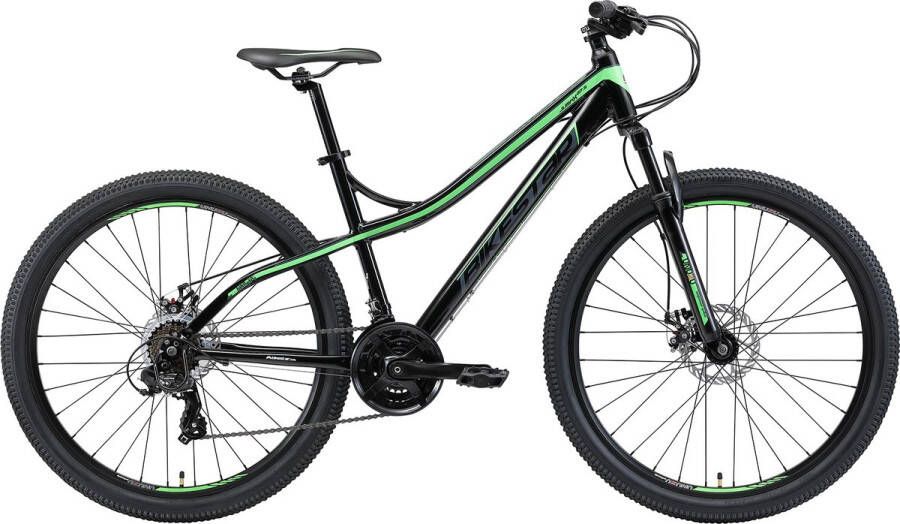 Bikestar 27.5 inch hardtail Alu MTB 21 speed zwart groen