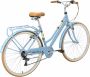 Bikestar 28 inch 7 sp derailleur retro damesfiets blauw - Thumbnail 1