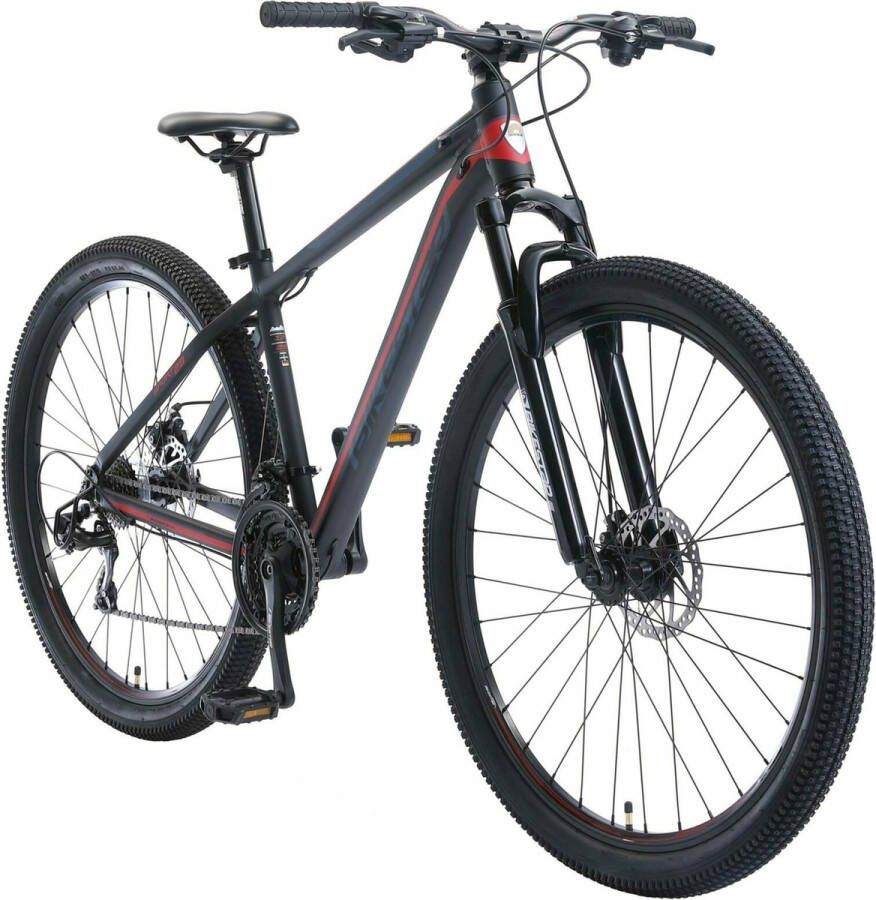 Bikestar 29 inch 21 speed hardtail Sport MTB zwart rood