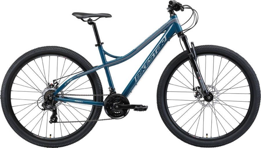 Bikestar 29 inch Hardtail Alu MTB 21 speed blauw grijs