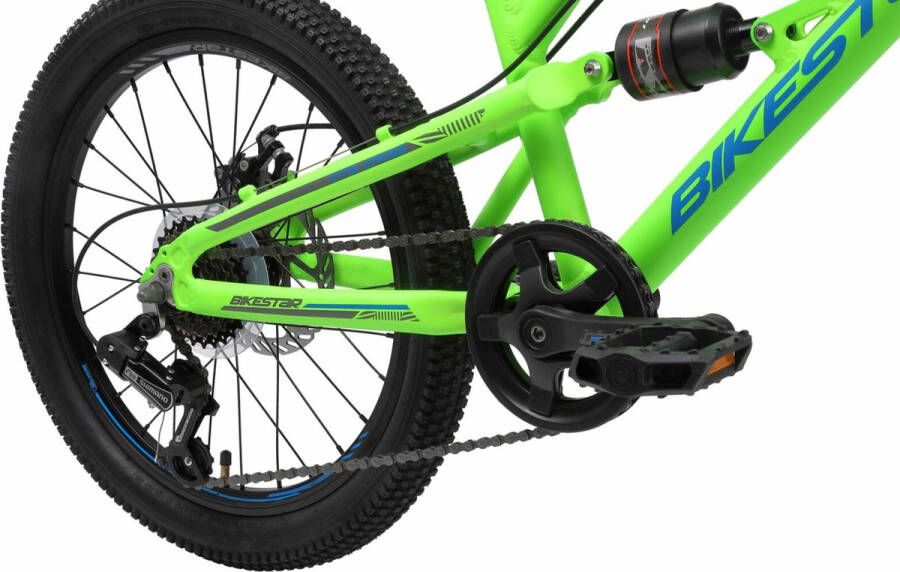 Bikestar Alu MTB Fully 7 speed 20 inch groen