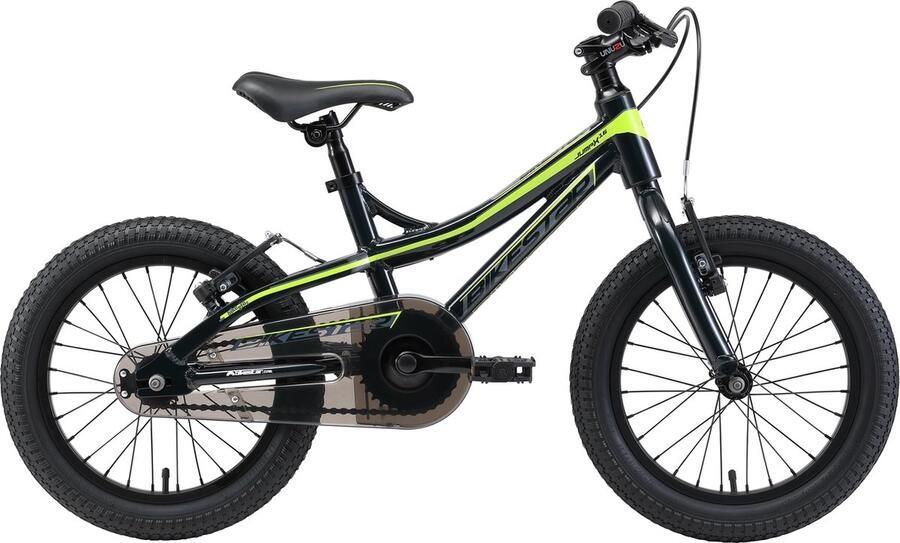 Bikestar 16 inch Alu Mountainbike kinderfiets zwart groen