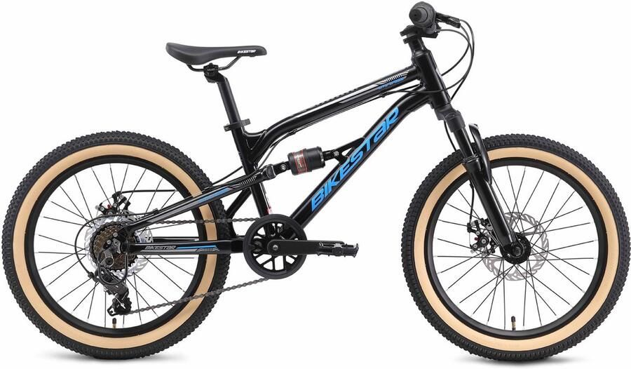 Bikestar Alu MTB Fully 7 speed 20 inch groen