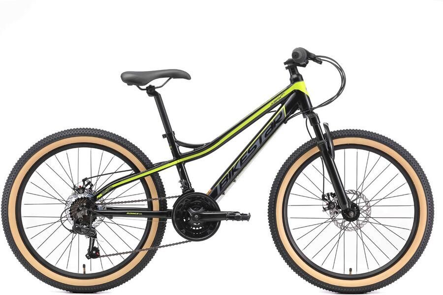 Bikestar hardtail MTB 21 speed 24 inch zwart groen