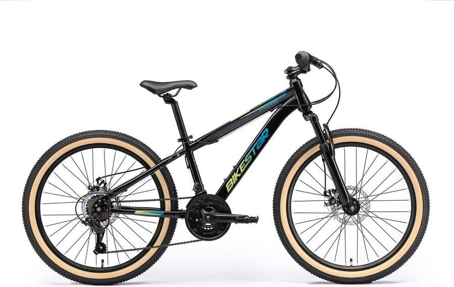 Bikestar MTB staal 21speed 24inch zwart