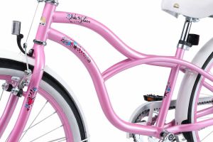 Bikestar 24 inch Cruiser kinderfiets roze