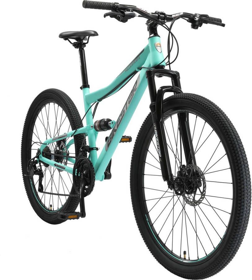 Bikestar Fully MTB Staal Medium 27.5 Inch 21 Speed Zwart groen - Foto 4