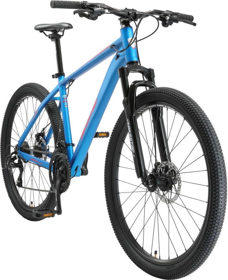 Bikestar Hardtail MTB Alu Sport L 27 5 Inch 21 Speed Blauwgrijs