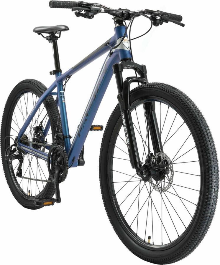 Bikestar Hardtail MTB Alu Sport L 27 5 Inch 21 Speed Blauwgrijs