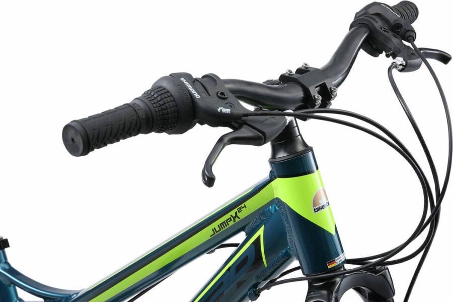 Bikestar hardtail MTB 21 speed 24 inch blauw groen - Foto 2