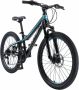 Bikestar 24 inch hardtail MTB 21 speed zwart blauw - Thumbnail 2