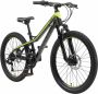 Bikestar 24 inch hardtail MTB 21 speed zwart groen - Thumbnail 2